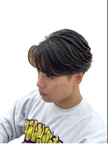 become men's hair 名駅EAST【10月3日 NEW OPEN(予定)】&nbsp;フェザーショート/メンズ/名古屋/センターパート／黒髪