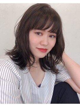 ザブックハンドサロン(The book hand salon) ダークアッシュ×ミディ
