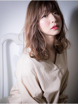 モッズヘア 越谷(mod's hair) 斜めバング×無造作カールのモテふわミディw越谷20代30代40代