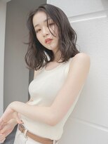 ハバナ 天神(HAVANA)&nbsp;前髪なし切りっぱなしボブ×ハイライトフォギーグレージュ