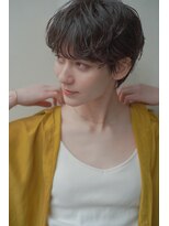 レジュアル(RESSUAL)&nbsp;マッシュショート　ショコラベージュ　毛先カール　ベビーバング