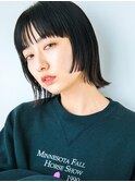 黒髪ボブルフ