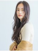 ビターショコラ×センターパートスーパーロングウェーブ巻き＊
