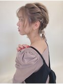 #後れ毛#透け感ミディアムアレンジ