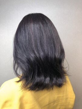 エイム ヘア リアム 調布店(eim hair liam) ミディアム×バイオレットグレージュ/外ハネミディ/透明感