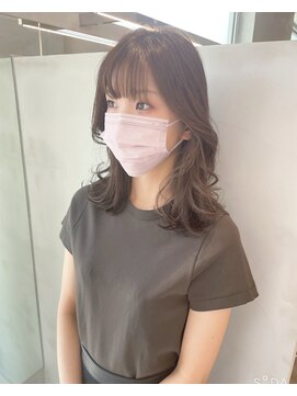 ガリカ 博多(Gallica) お顔まわり ふんわりレイヤー×グレージュ