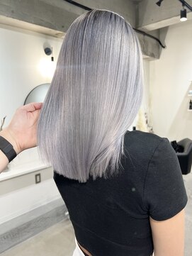 ラキングキョウト(LA KING KYOTO) 10代20代30代ホワイトグレーハイトーン切りっぱなし