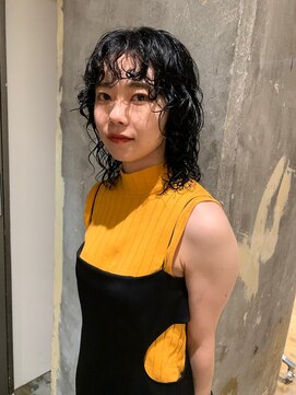 ハマモト レイヤーウルフパーマ