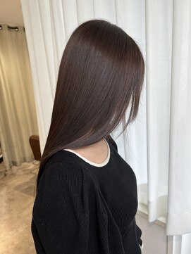 ミント 鳳(Mint.) 20代 30代 40代 艶感ストレートアッシュグレージュ透明感ロング