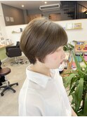 ブリーチなしオリーブカラー