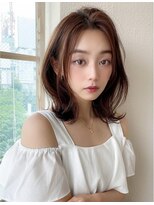 ラルユー 金山(LallYou)&nbsp;黒髪/グレーベージュ/レイヤーロング/前髪パーマ