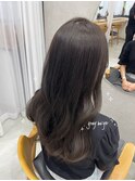 透明感グレージュ×韓国風ロング