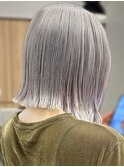 大人可愛い髪質改善ケアブリーチくすみホワイトアッシュカラー