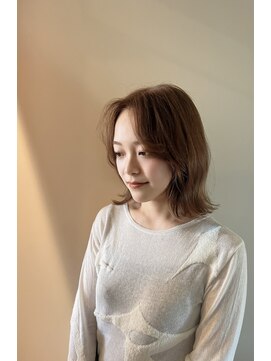 ヘッズ 高木瀬店(HEADS) 外はねミディアム宮崎　ベージュ