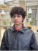 マッシュウルフ、メンズウルフ、ウルフパーマ、くるくるパーマ