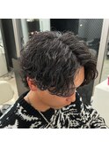 MEN'S HAIR 波巻きパーマ波巻きスパイラル ブルーブラック