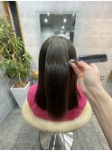 縮毛矯正と髪質改善でサラサラストレート