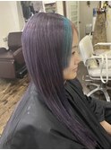 ラベンダー/ターコイズブルー/ポイントカラー/福岡大名