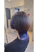 《Blue・鈴木》#インナーカラー #ネイビーブルー