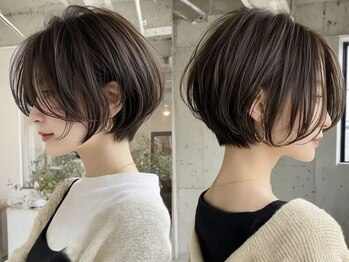 リアン アオヤマ(Liun Aoyama)の写真/乾かすだけでまとまるショート◇クセや毛量に合わせ、スタイリングしやすくカット致します*【青山/表参道】