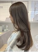 ミディアムヘア/暗めカラー/グランマッシュ/一宮/レイヤー