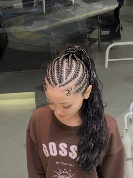 タイドヘアー 高槻2号店(TIDE HAIR) ポニーテールボヘミアンコーンロウ