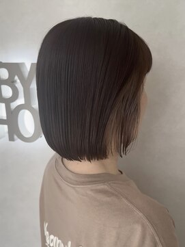 A BY WHO江坂/インナーカラーボブ/透明感カラー/髪質改善/縮毛