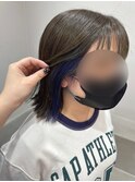 イヤリングカラー　ブルー