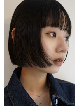 テクネ 天神大名(techne) 天神大名顔周りレイヤーカットミディアムボブタッセルボブパーマ