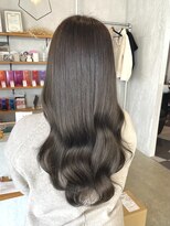 シェル 津山の手店(shel)&nbsp;10代20代髪質改善韓国風オリーブグレージュ透明感カラー