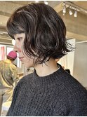 ショートボブパーマボブショートパーマショートレイヤーパーマ