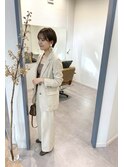 丸みショート　耳掛け　ピアス
