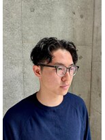 サンキスビューティースタジオ 千葉中央(Sunkissed beauty studio) MEN’S/リバースセンターパート/ニュアンスパーマ/千葉