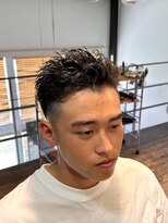 エクファ ヘア リゾート 大津 瀬田店(ex-fa hair resort)&nbsp;ミルクティーブロンド/ダークブルー/デジタルパーマ/大津/瀬田