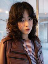 ダブ アオヤマ(DaB AOYAMA)&nbsp;ミディアムパーマ　ケアパーマ　ウルフパーマ　顔周りパーマ