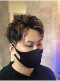 ツーブロックセンターパートショート