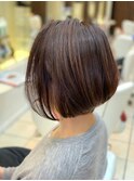 ハンサムショート/小顔/前下がり/ショートボブ/グラデーション/