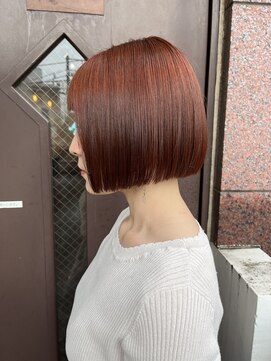 サロンドミルク 溝の口店(salon de MiLK) 20代30代40代/ボブ/ストレート/オレンジカラー[溝の口］