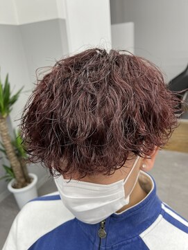 オムデュー(HOMME DEUX) 【YUKI】ラベンダーピンク×波巻きパーマ