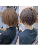 バンプ ギンザ(BUMP GINZA)&nbsp;白髪ぼかしハイライト/絶壁解消/ひし形大人ショートボブ/聖