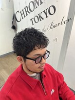 クロム トウキョウ ザ バーバー 新宿(CHROM TOKYO the Barber) スパイキーショートパーマ　新宿/代々木/メンズカット