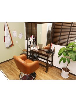 1室のヘアブースで1席のサロン！人目を気にせずゆっくりとご相談を伺えます☆