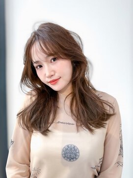 ニューヨークニューヨーク なんば道頓堀店(NYNY) 韓国ヘア　レイヤーカット　くびれヘア　シアーベージュ