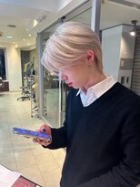 ソワンドゥ ブレス カルム 西中島店(soin de brace calme)&nbsp;ホワイトブロンド×韓国風スタイル