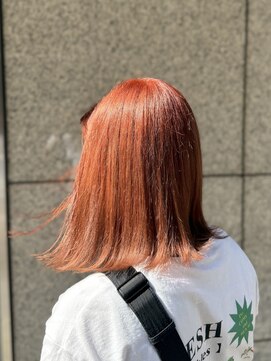 オレンジ / ミディアム / ブリーチ / 向ヶ丘遊園登戸 / 美容室