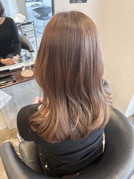 ブリーチなしやわらかベージュカラー