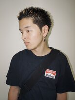 メリケンバーバーショップ トーキョー(MERICAN BARBERSHOP TYO)&nbsp;BURGメンズカットスパイキーショートアップバングフェード