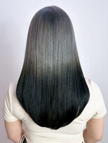 シオン(shion)&nbsp;ロング韓国ヘア顔周りレイヤーオリーブグレー_ba571133