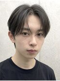 黒髪韓国マッシュダウンパーマニュアンスパーマワックスなし
