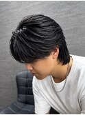 毛流れショートウルフ